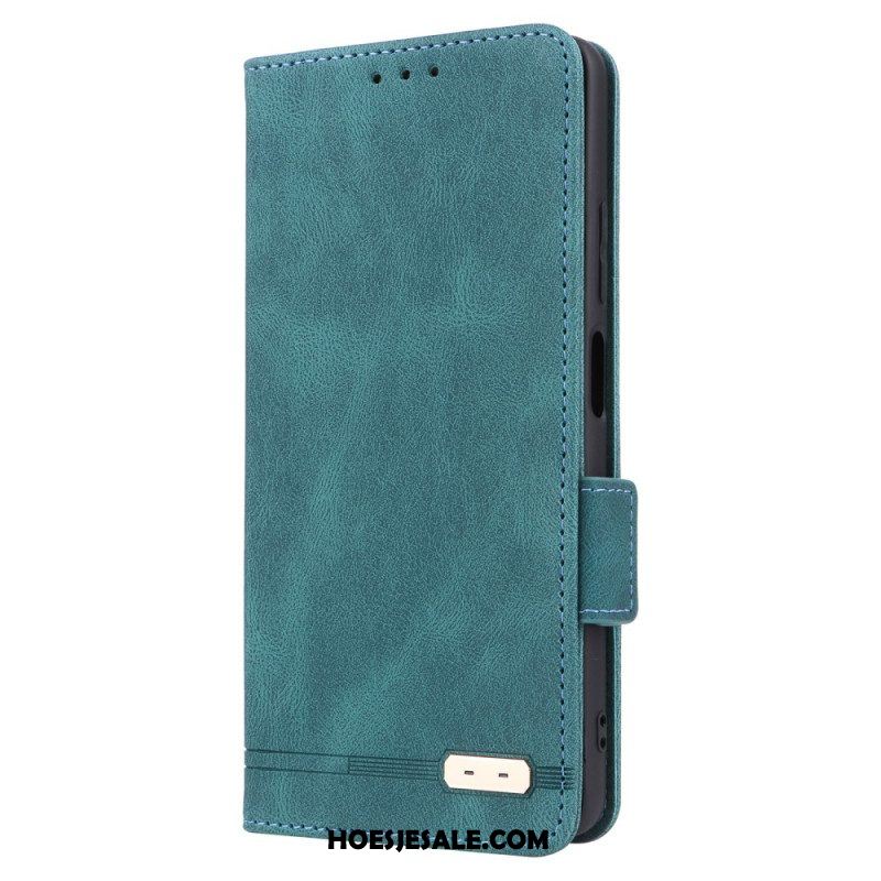 Bescherming Hoesje voor Xiaomi Redmi Note 12 Pro Folio-hoesje Stijlvol Leereffect