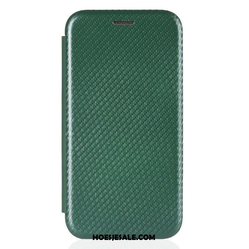 Bescherming Hoesje voor iPhone 13 Pro Folio-hoesje Koolstofvezel