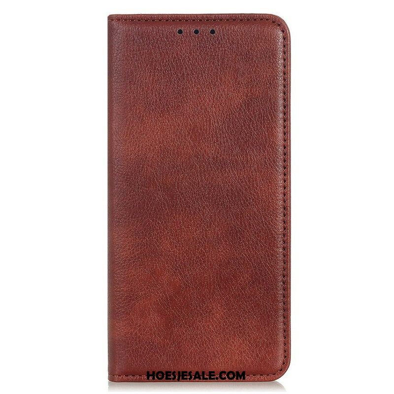 Bescherming Hoesje voor iPhone 13 Pro Max Folio-hoesje Lychee Splitleer