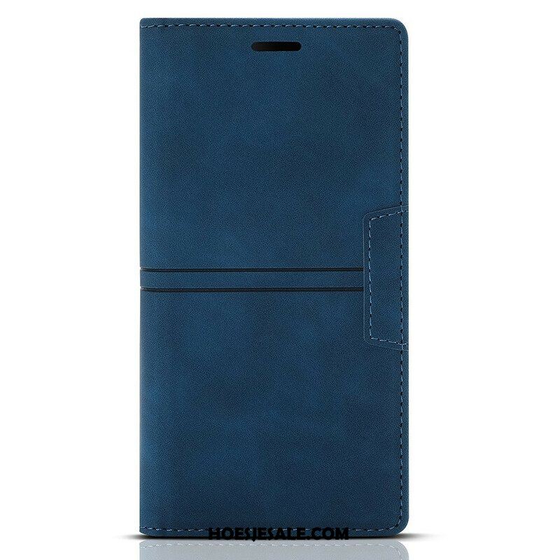 Bescherming Hoesje voor iPhone 13 Pro Max Folio-hoesje Stijl Lederen Stiksels Magnetische Sluiting