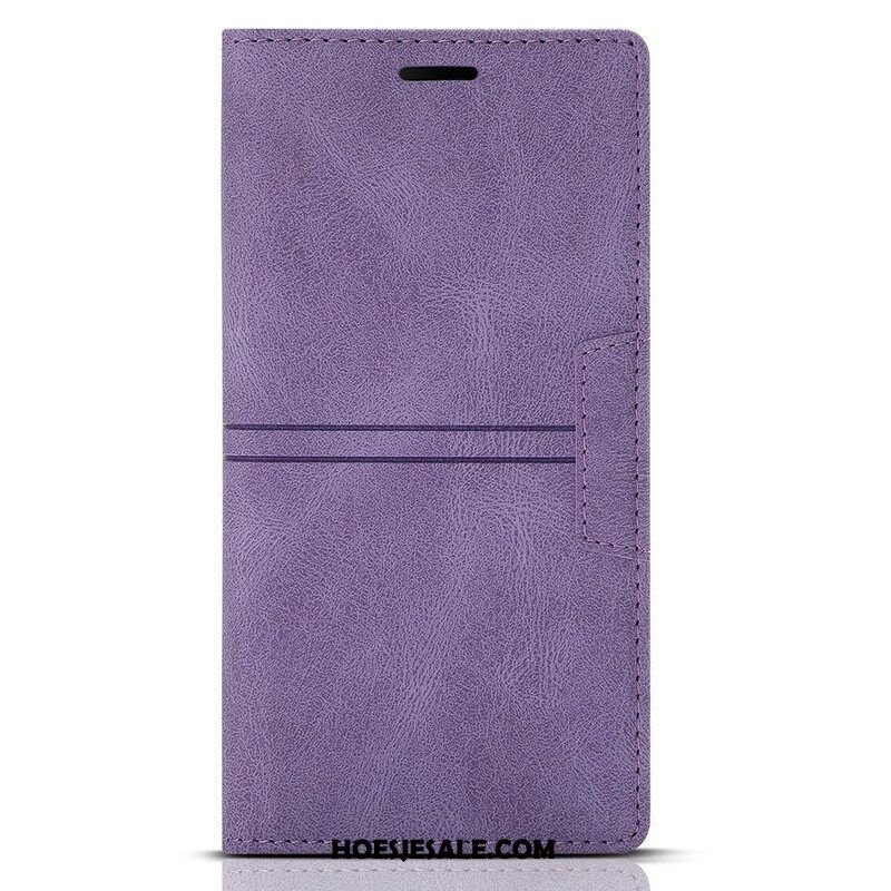 Bescherming Hoesje voor iPhone 13 Pro Max Folio-hoesje Stijl Lederen Stiksels Magnetische Sluiting