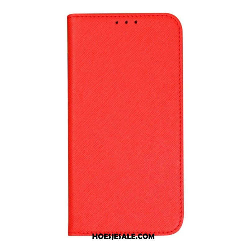 Bescherming Hoesje voor iPhone 14 Folio-hoesje Getextureerd