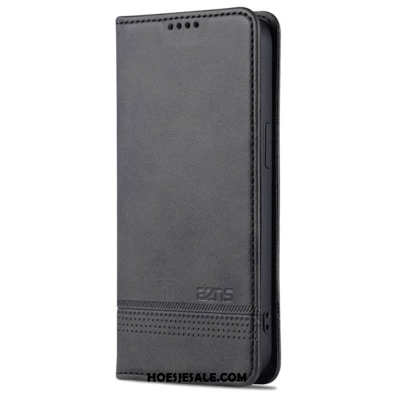 Bescherming Hoesje voor iPhone 14 Pro Folio-hoesje Azns Leerstyling