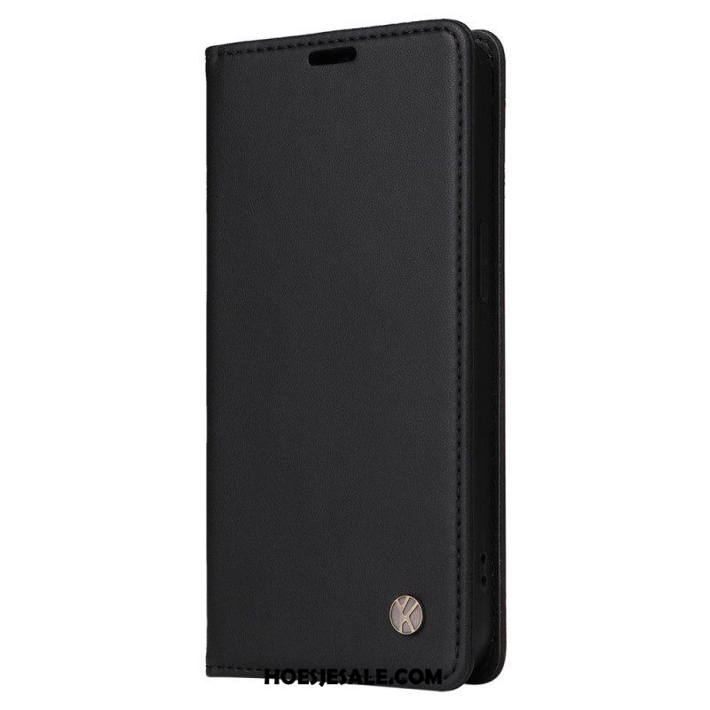 Bescherming Hoesje voor iPhone 14 Pro Folio-hoesje Decoratieve Klinknagels