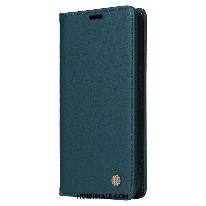 Bescherming Hoesje voor iPhone 14 Pro Folio-hoesje Decoratieve Klinknagels