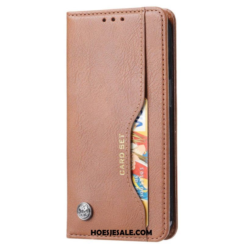 Bescherming Hoesje voor iPhone 14 Pro Max Folio-hoesje Kaarthouder Van Imitatieleer