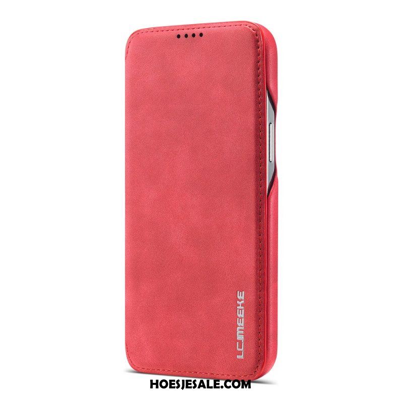 Bescherming Hoesje voor iPhone 15 Plus Folio-hoesje Imitatieleer Lc.imeeke