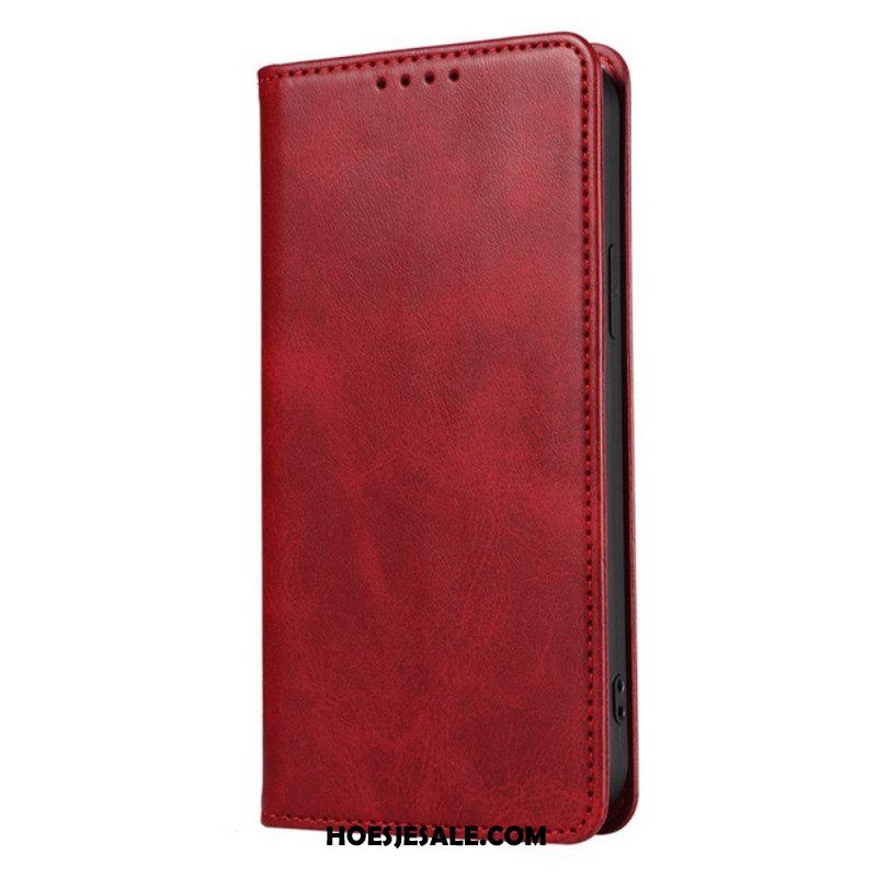 Bescherming Hoesje voor iPhone 15 Plus Folio-hoesje Klassiek Leereffect