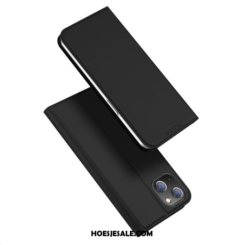 Bescherming Hoesje voor iPhone 15 Plus Folio-hoesje Skin-pro Serie Dux Ducis