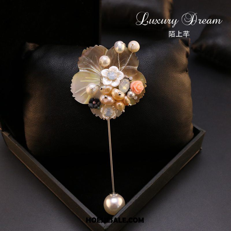 Broches Dames Broche Bloemen Vrouwen Pin Schelp Online