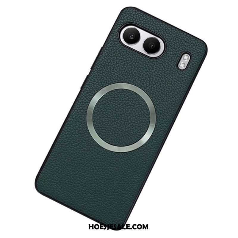 Case Hoesje Oneplus Nord 4 Telefoonhoesje Lychee Kunstleer Compatibel Met Magsafe