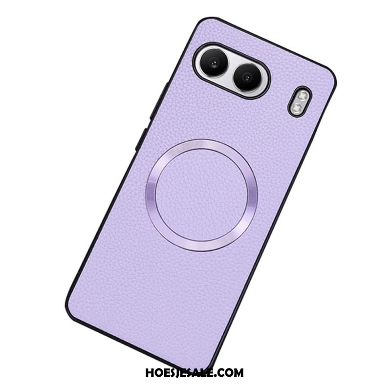 Case Hoesje Oneplus Nord 4 Telefoonhoesje Lychee Kunstleer Compatibel Met Magsafe