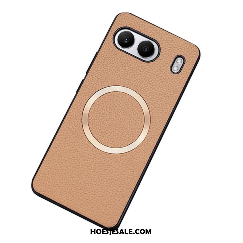 Case Hoesje Oneplus Nord 4 Telefoonhoesje Lychee Kunstleer Compatibel Met Magsafe