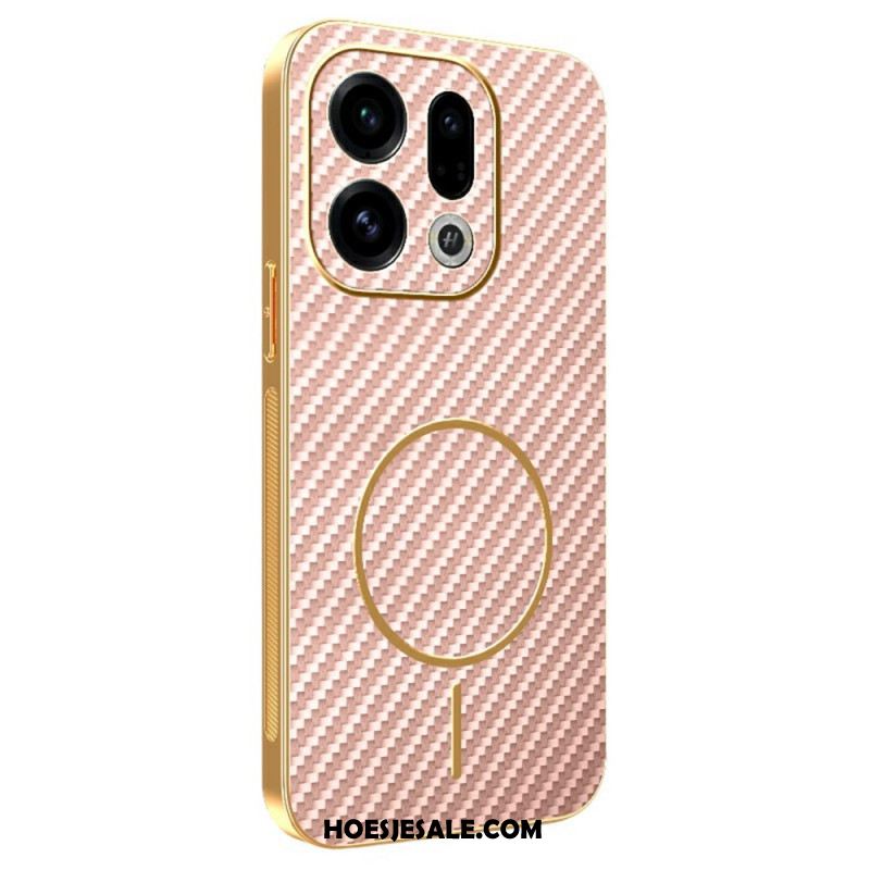 Case Hoesje Oppo Find X9 5g Telefoonhoesje Koolstofvezeltextuur