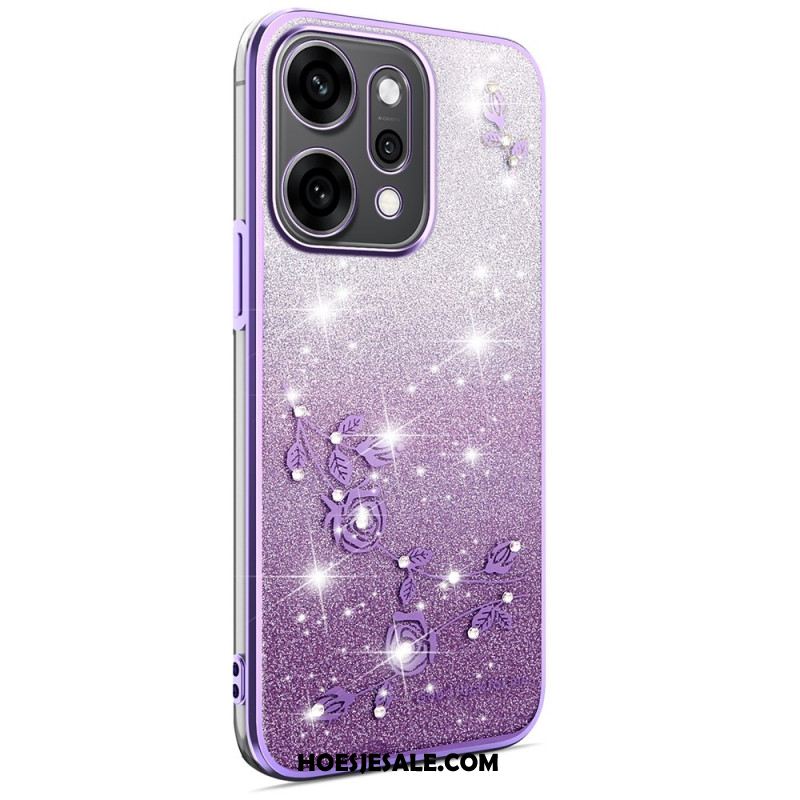 Case Hoesje Oppo Reno 14 Pro 5g Telefoonhoesje Bloemen En Strass-steentjes