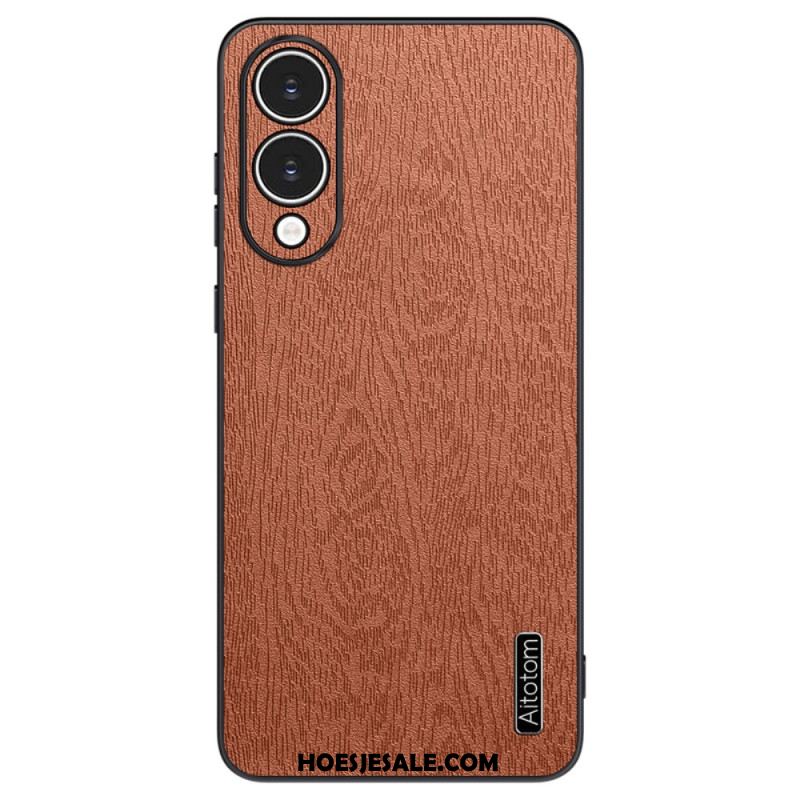 Case Hoesje Samsung Galaxy S25 5g Edge Telefoonhoesje Azns Houteffect