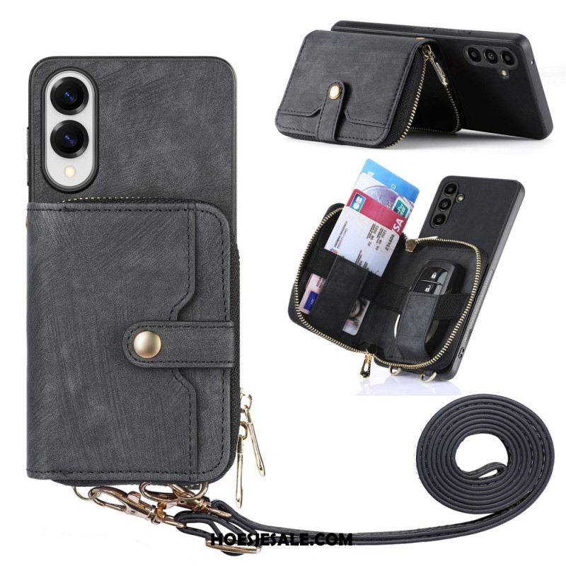 Case Hoesje Samsung Galaxy S25 5g Edge Telefoonhoesje De Chique Nomad Met Schouderriem