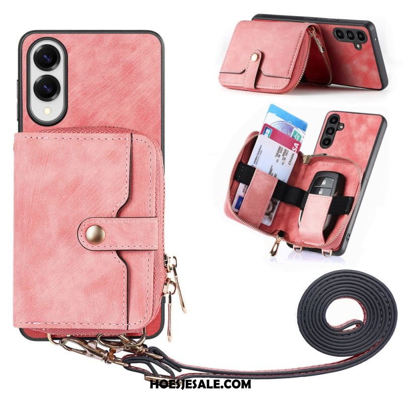 Case Hoesje Samsung Galaxy S25 5g Edge Telefoonhoesje De Chique Nomad Met Schouderriem