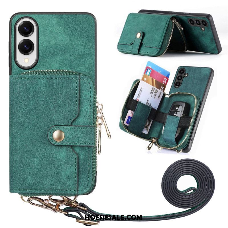 Case Hoesje Samsung Galaxy S25 5g Edge Telefoonhoesje De Chique Nomad Met Schouderriem