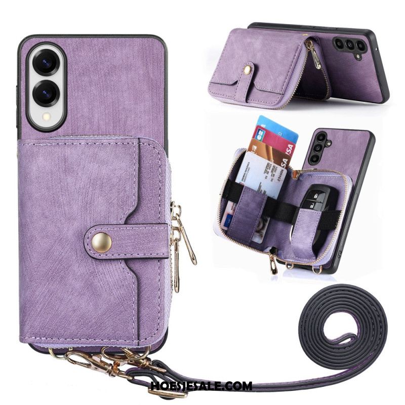 Case Hoesje Samsung Galaxy S25 5g Edge Telefoonhoesje De Chique Nomad Met Schouderriem