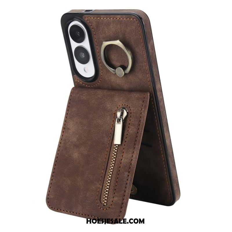 Case Hoesje Samsung Galaxy S25 5g Edge Telefoonhoesje Portemonnee Met Ritssluiting En Rfid-technologie