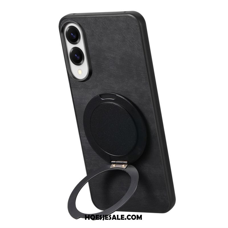 Case Hoesje Samsung Galaxy S25 5g Edge Telefoonhoesje Suède-effect Met Draaibare Standaard