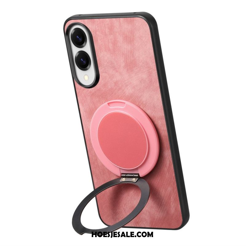 Case Hoesje Samsung Galaxy S25 5g Edge Telefoonhoesje Suède-effect Met Draaibare Standaard