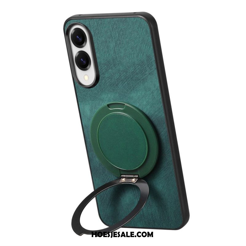 Case Hoesje Samsung Galaxy S25 5g Edge Telefoonhoesje Suède-effect Met Draaibare Standaard