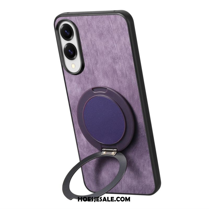 Case Hoesje Samsung Galaxy S25 5g Edge Telefoonhoesje Suède-effect Met Draaibare Standaard