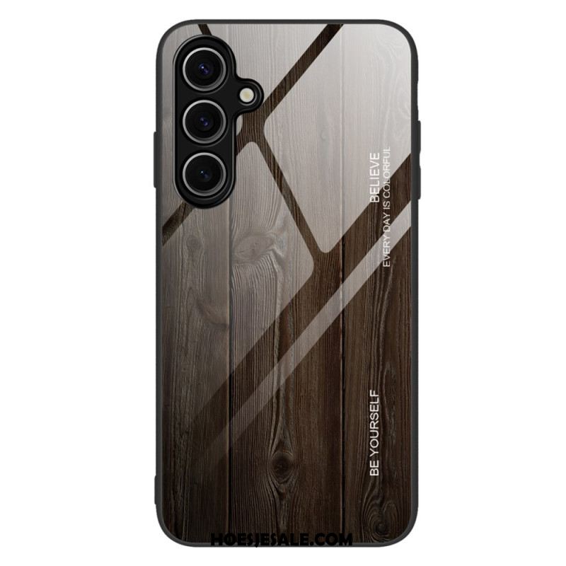 Case Hoesje Samsung Galaxy S25 5g Telefoonhoesje Gehard Glas En Hout