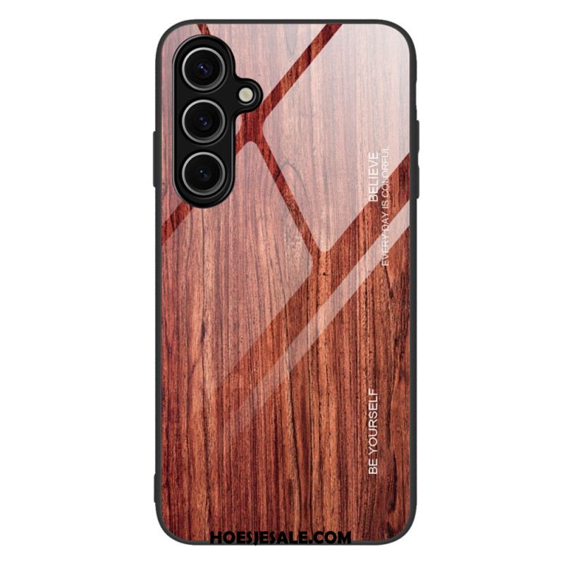 Case Hoesje Samsung Galaxy S25 5g Telefoonhoesje Gehard Glas En Hout