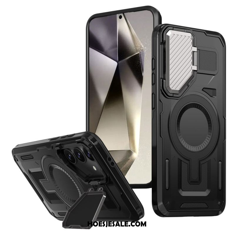Case Hoesje Samsung Galaxy S25 5g Telefoonhoesje Magsafe Compatibele Houder En Lensbeschermer