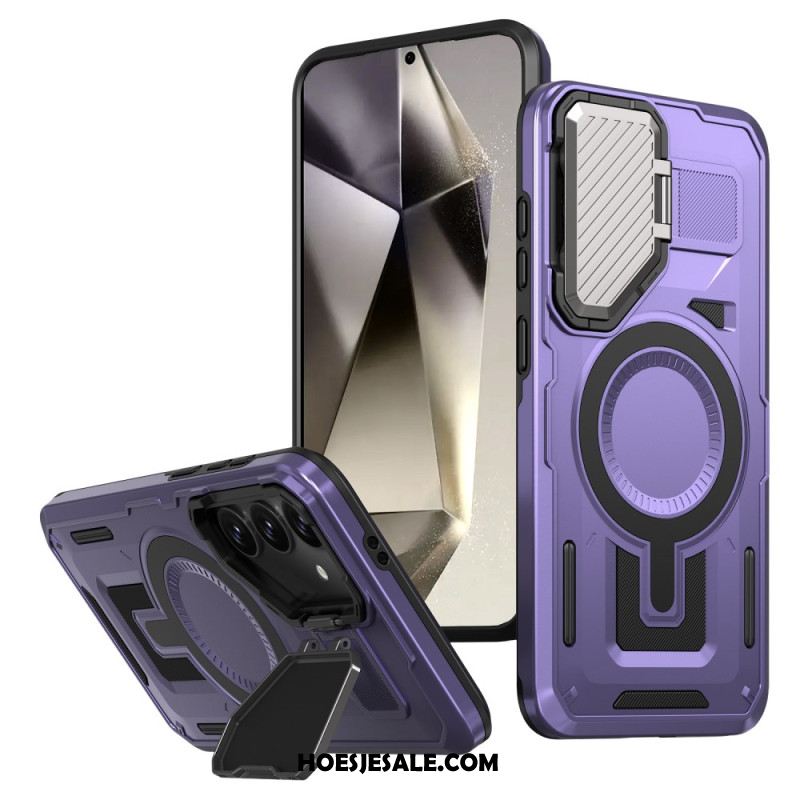 Case Hoesje Samsung Galaxy S25 5g Telefoonhoesje Magsafe Compatibele Houder En Lensbeschermer