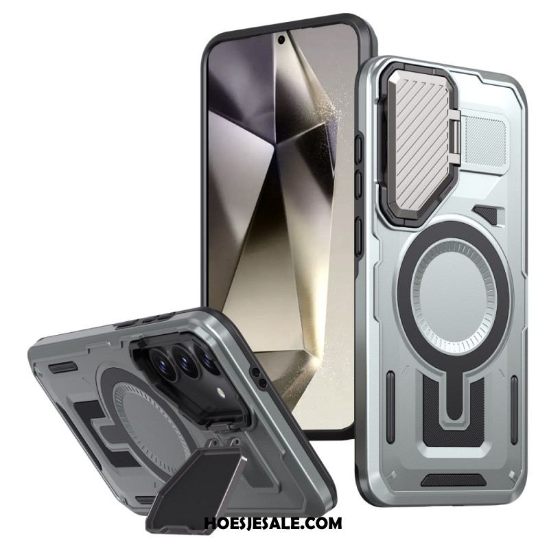 Case Hoesje Samsung Galaxy S25 5g Telefoonhoesje Magsafe Compatibele Houder En Lensbeschermer