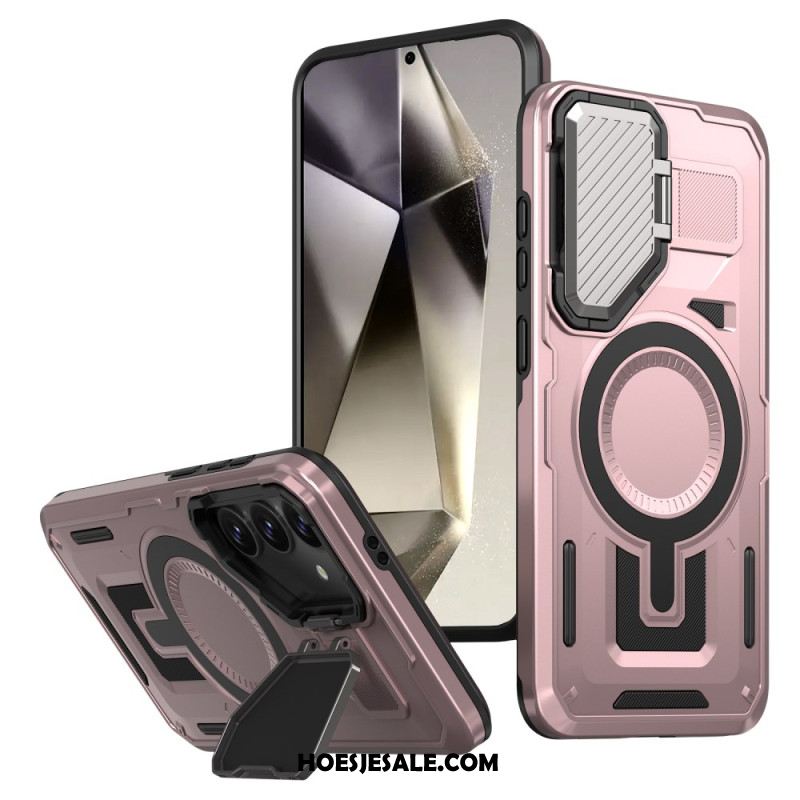 Case Hoesje Samsung Galaxy S25 5g Telefoonhoesje Magsafe Compatibele Houder En Lensbeschermer
