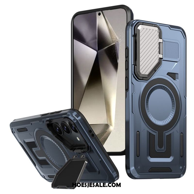 Case Hoesje Samsung Galaxy S25 5g Telefoonhoesje Magsafe Compatibele Houder En Lensbeschermer