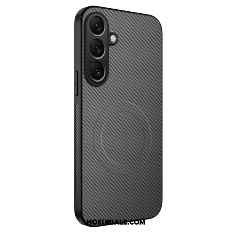 Case Hoesje Samsung Galaxy S25 Fe Telefoonhoesje Compatibel Met Magsafe Carbon Fiber