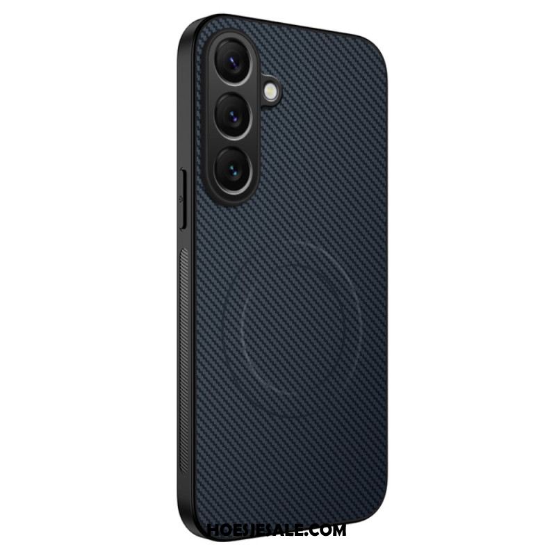 Case Hoesje Samsung Galaxy S25 Fe Telefoonhoesje Compatibel Met Magsafe Carbon Fiber