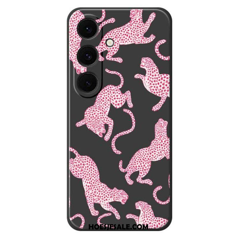 Case Hoesje Samsung Galaxy S25 Fe Telefoonhoesje Roze Luipaardprint Siliconen