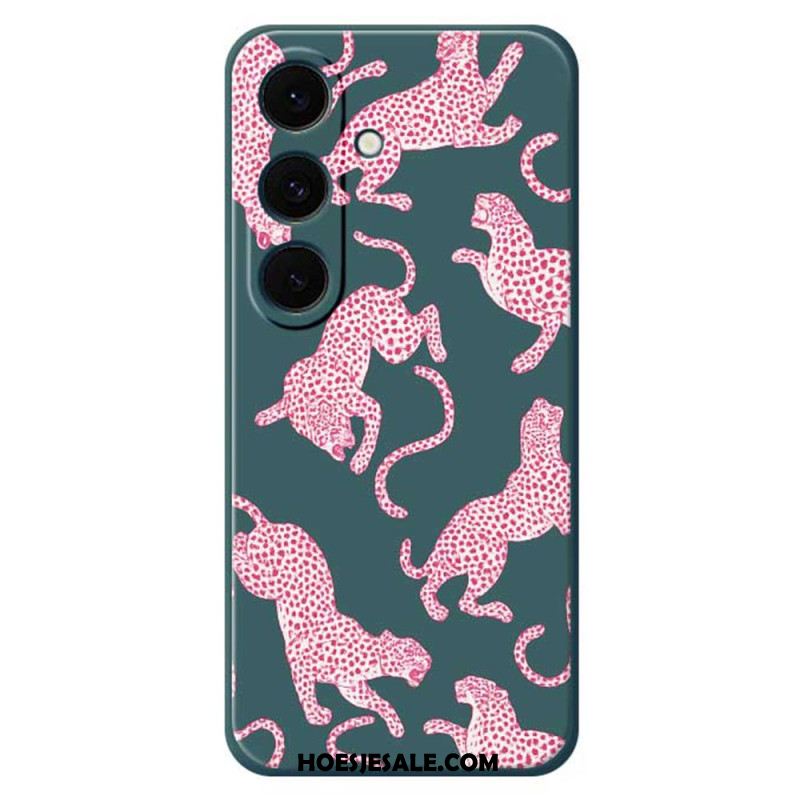 Case Hoesje Samsung Galaxy S25 Fe Telefoonhoesje Roze Luipaardprint Siliconen