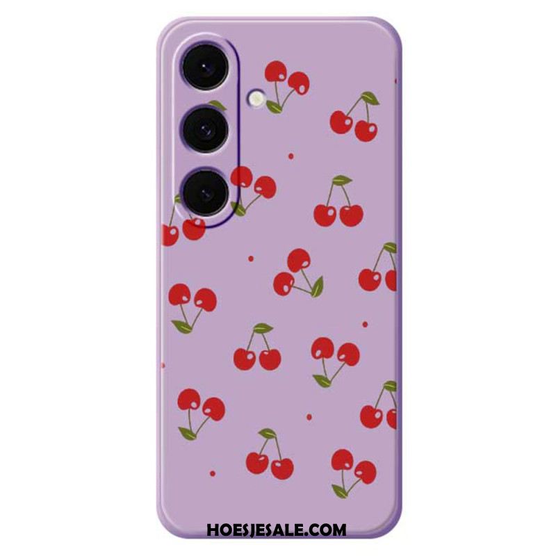 Case Hoesje Samsung Galaxy S25 Fe Telefoonhoesje Siliconen Met Kersenprint