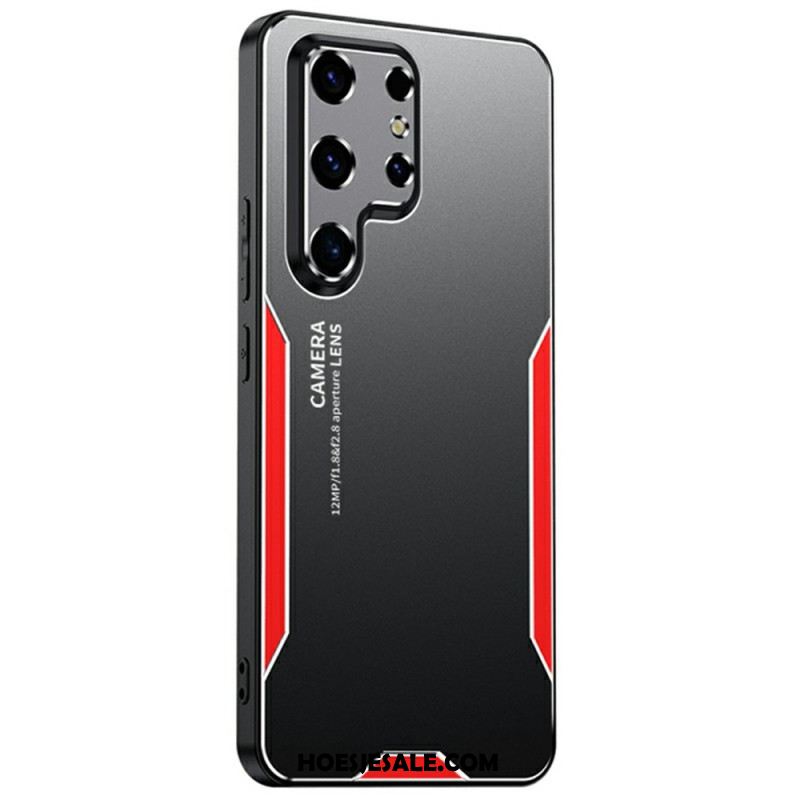 Case Hoesje Samsung Galaxy S25 Ultra 5g Telefoonhoesje Metaaleffect