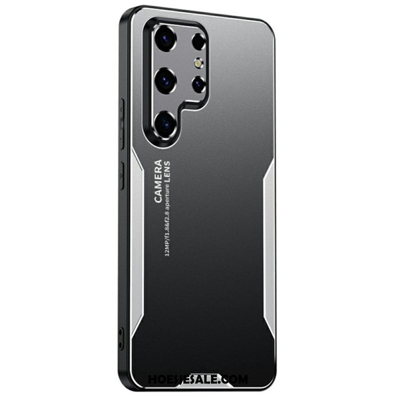 Case Hoesje Samsung Galaxy S25 Ultra 5g Telefoonhoesje Metaaleffect