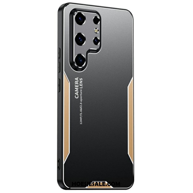 Case Hoesje Samsung Galaxy S25 Ultra 5g Telefoonhoesje Metaaleffect