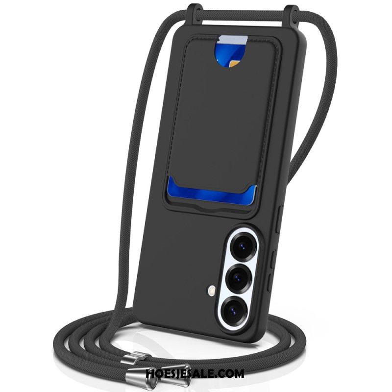 Case Hoesje Samsung Galaxy S26 Plus Telefoonhoesje Kaarthouder En Lanyard