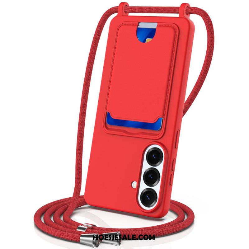 Case Hoesje Samsung Galaxy S26 Plus Telefoonhoesje Kaarthouder En Lanyard