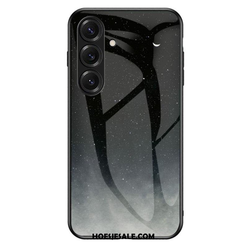 Case Hoesje Samsung Galaxy S26 Telefoonhoesje Hemelsblauw Gehard Glas Met Sterren