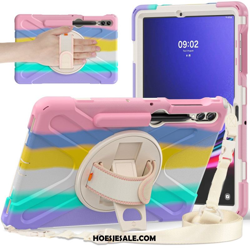 Case Hoesje Samsung Galaxy Tab S10 Plus Telefoonhoesje Duurzame Standaard En Schouderriem
