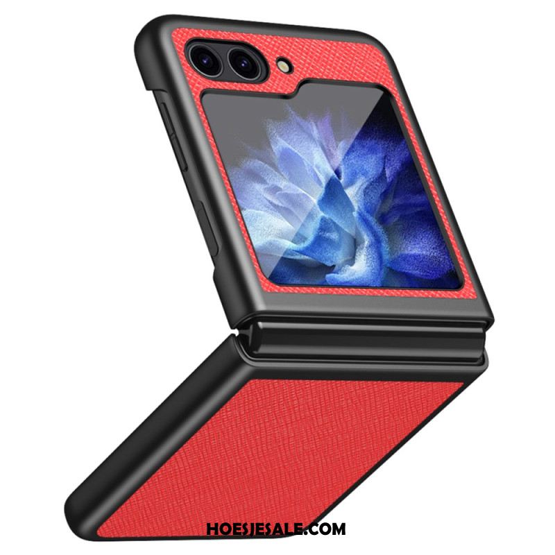 Case Hoesje Samsung Galaxy Z Flip 7 Fe Telefoonhoesje Kruisstructuur