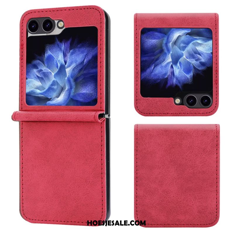 Case Hoesje Samsung Galaxy Z Flip 7 Fe Telefoonhoesje Kunstleer Leer